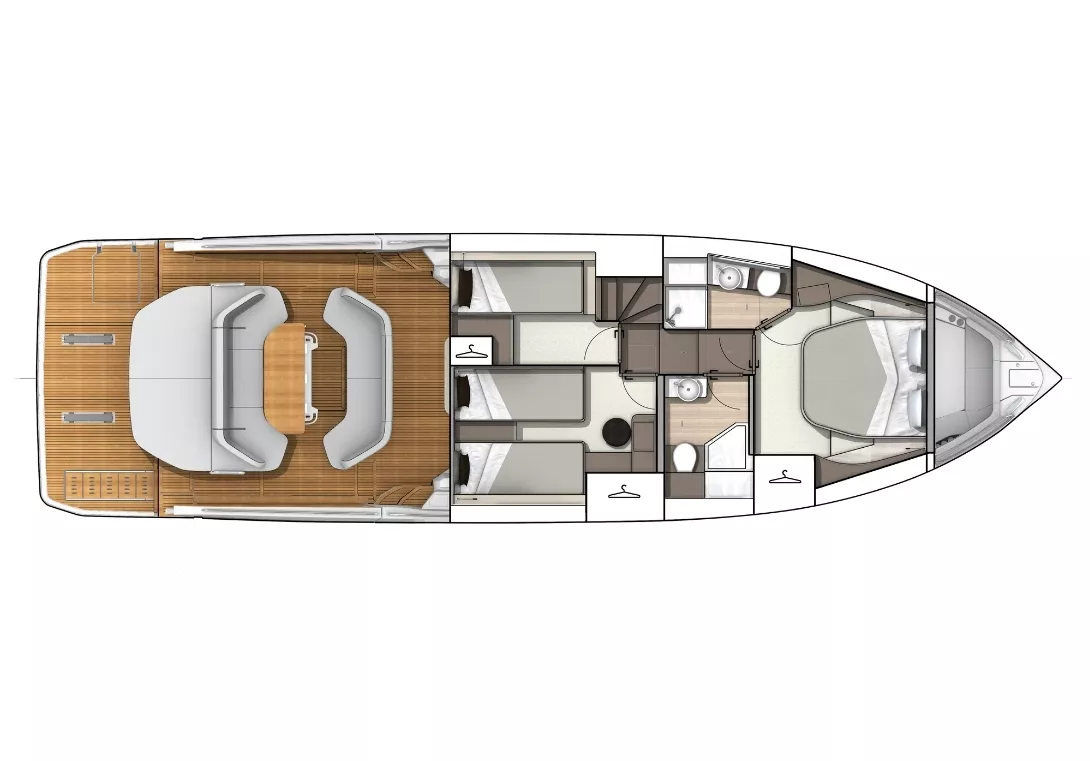 Beneteau Gran Turismo 50 4 Kojen Layout