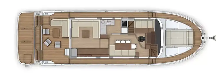 grand Trawler 63 Layout Hauptdeck